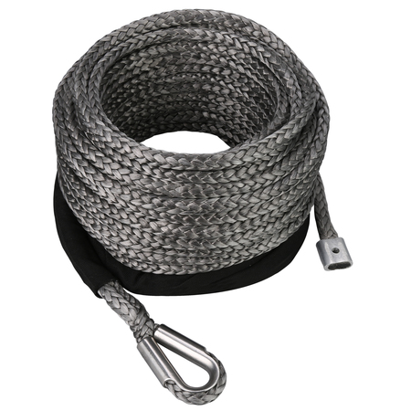 BULLDOG WINCH 8mm x 50ft Synthetic Rope, Grey 20226